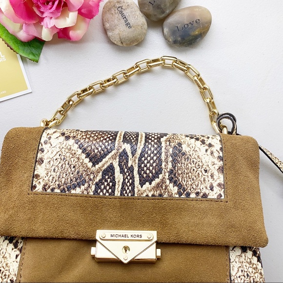 Michael Kors CECE LEATHER CHAIN SHOULDER BAG - Picture 9 of 11